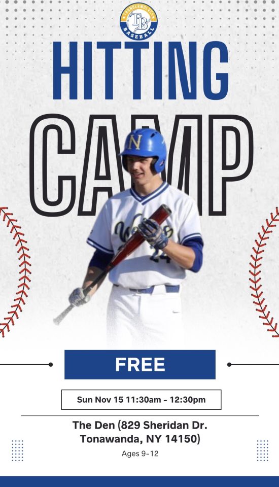 Thunderwolves free hitting camp flyer - Sun Nov 15, 11:30am-12:30pm, ages 9-12, The Den